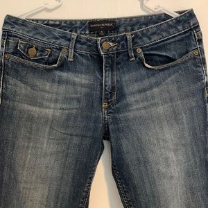 Banana Republic Flared Jeans Medium Wash Size 8 Long 8L